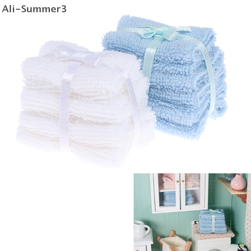 Home Bathroom Supplies - 1:12 Dollhouse Miniature Towel Model Bathroom