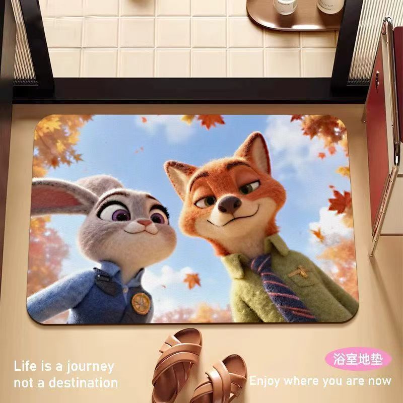 Home Goods Bathroom Accessories - Disney Zootopia Nick Judy Anime Cartoon