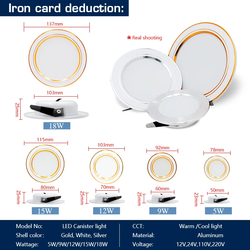 10pcs/lot Led Downlight  AC 22 - Home Of The Year Bathroom reseña y precio