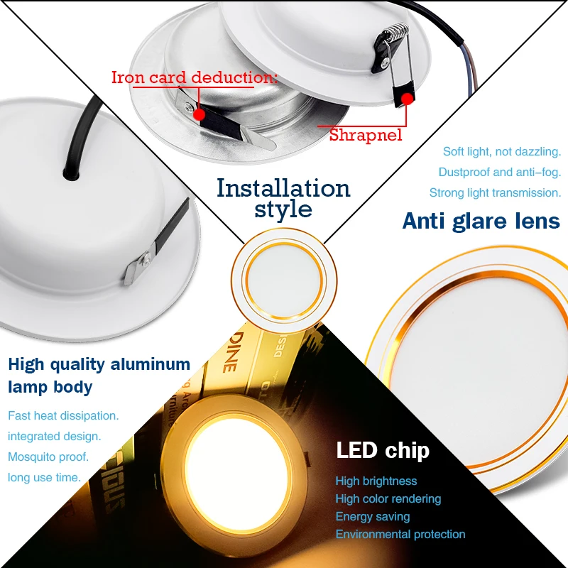 10pcs/lot Led Downlight  AC 22 - Home Of The Year Bathroom reseña y precio