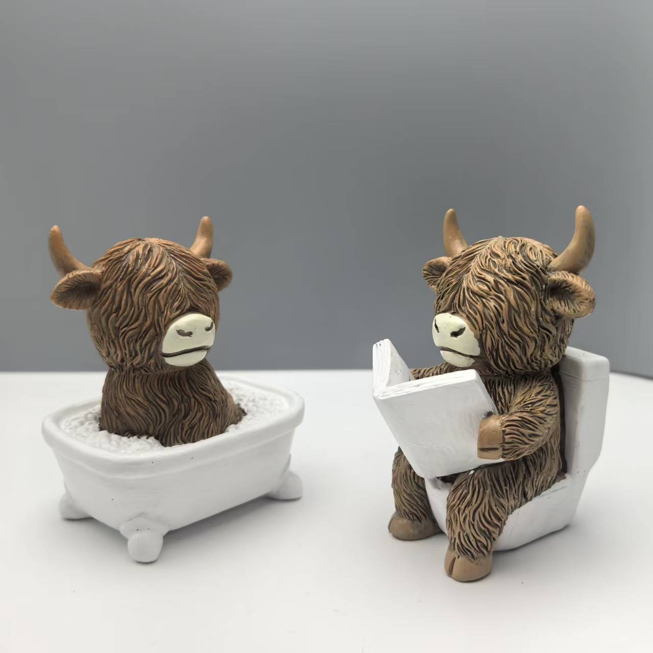 Cute Scottish Highland Cow Res - Home Of The Year Bathroom reseña y precio