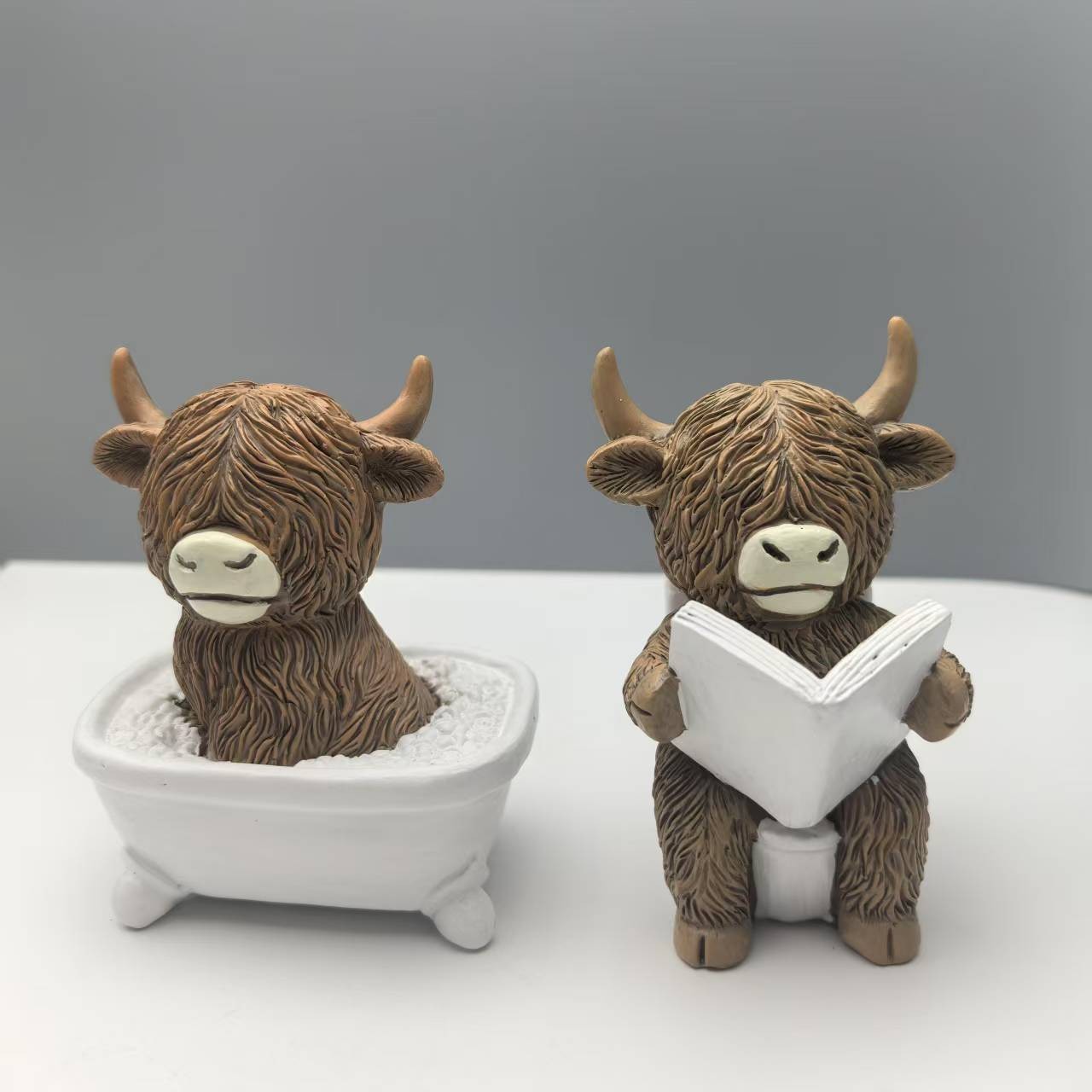 Cute Scottish Highland Cow Res - Home Of The Year Bathroom reseña y precio