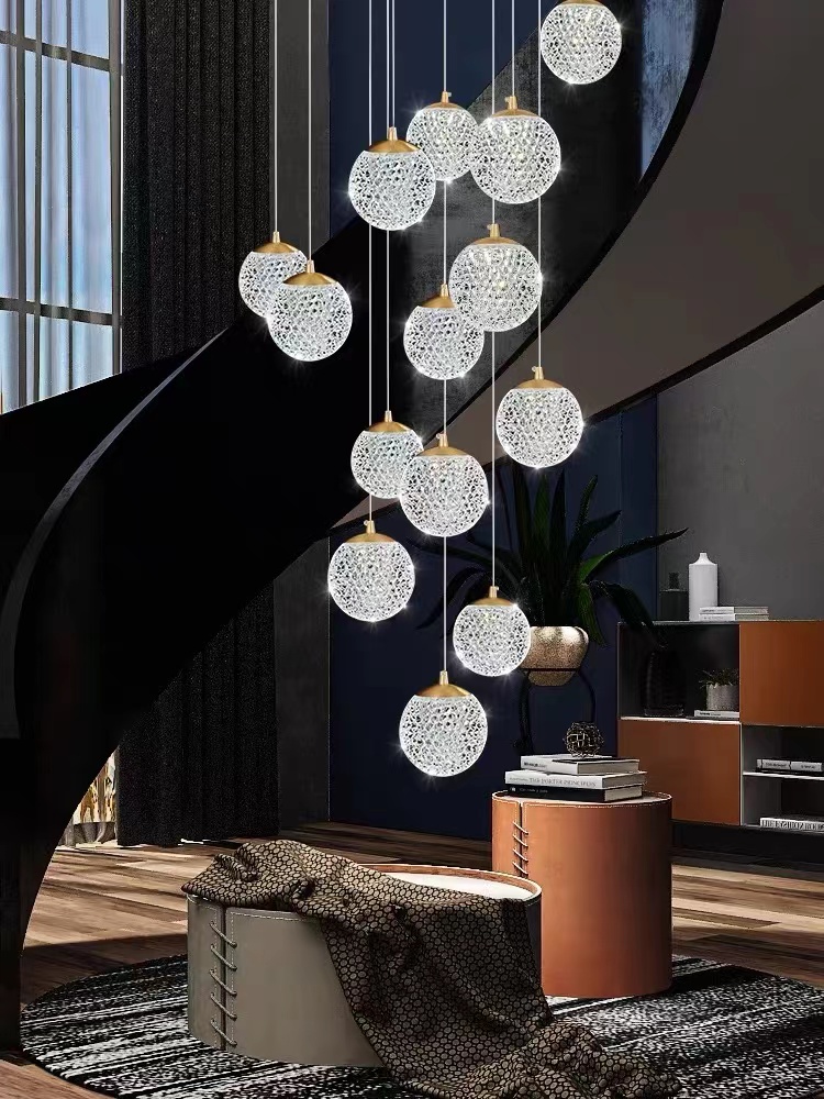 LED Staircase Long Chandelier  - Home Of The Year Bathroom reseña y precio
