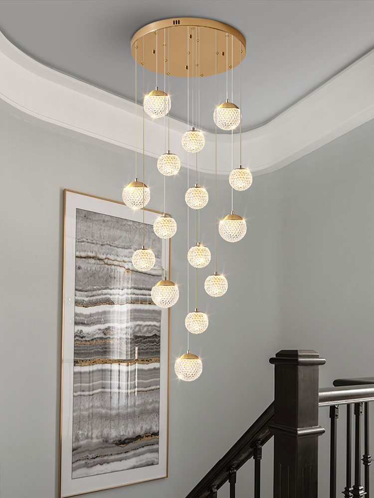 LED Staircase Long Chandelier  - Home Of The Year Bathroom reseña y precio