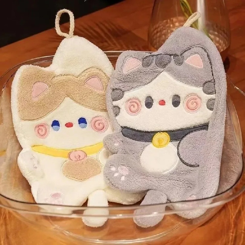 Cute Cat Hand Towel Quick Dryi - Home Bathroom Supplies reseña y precio