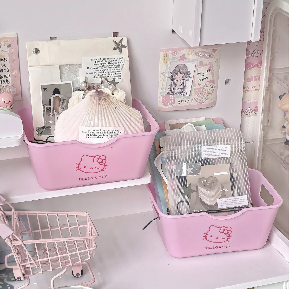 Hello Kitty 2/4Pcs Plastic Org - Home Goods Bathroom Accessories reseña y precio