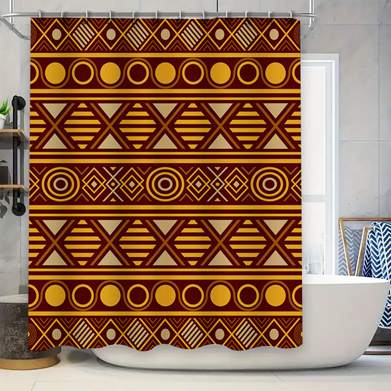 Geometric Shower Curtain Water - Home One Bathroom Accessories reseña y precio