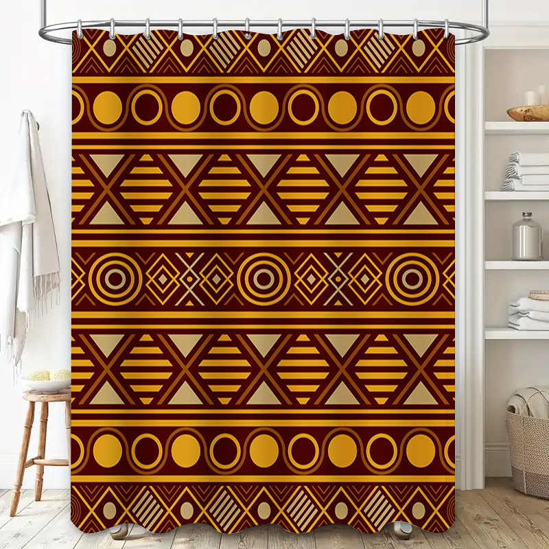Geometric Shower Curtain Water - Home One Bathroom Accessories reseña y precio