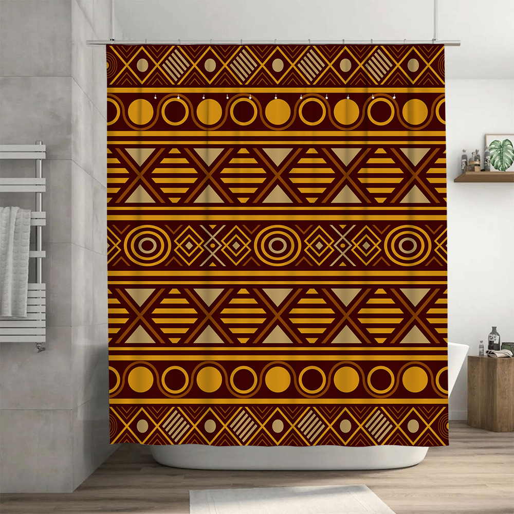 Geometric Shower Curtain Water - Home One Bathroom Accessories reseña y precio