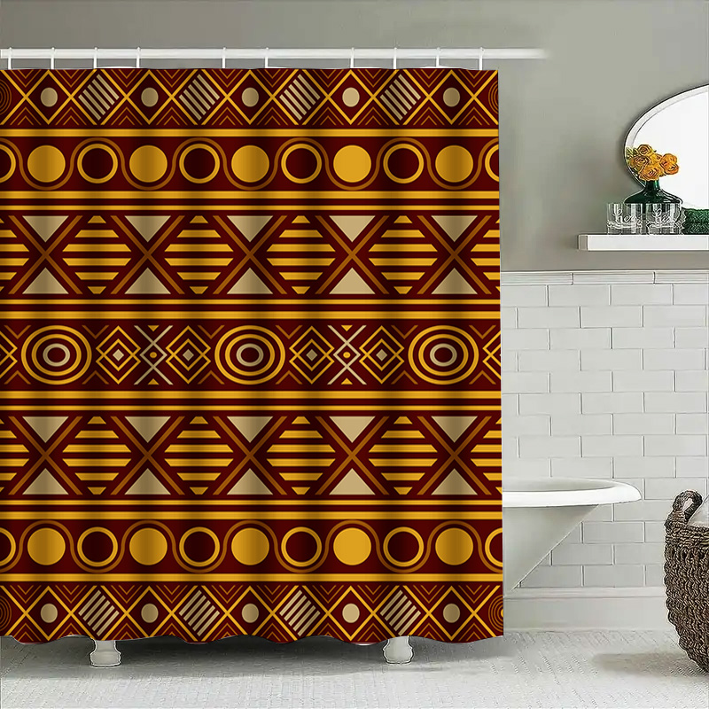 Geometric Shower Curtain Water - Home One Bathroom Accessories reseña y precio
