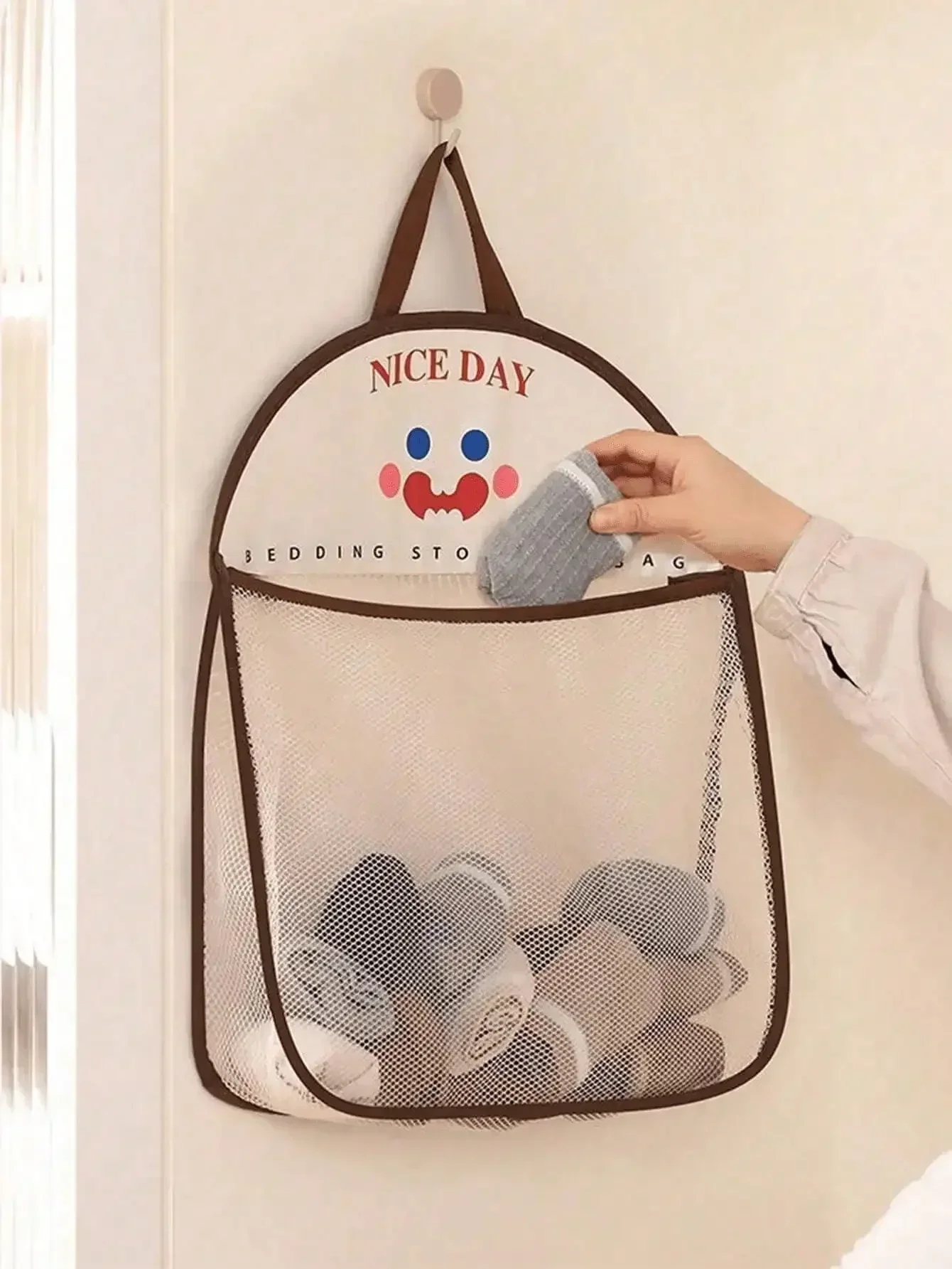 4pcs Hanging Mesh Storage Bags - Home Essentials Bathroom Storage reseña y precio