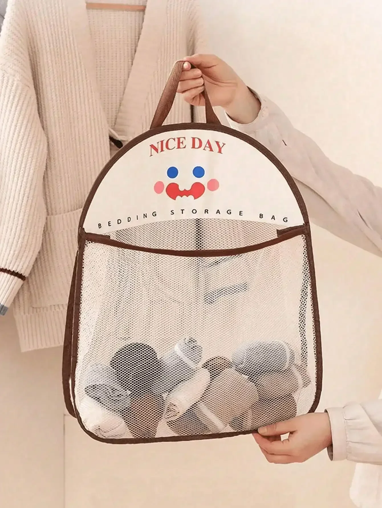 4pcs Hanging Mesh Storage Bags - Home Essentials Bathroom Storage reseña y precio