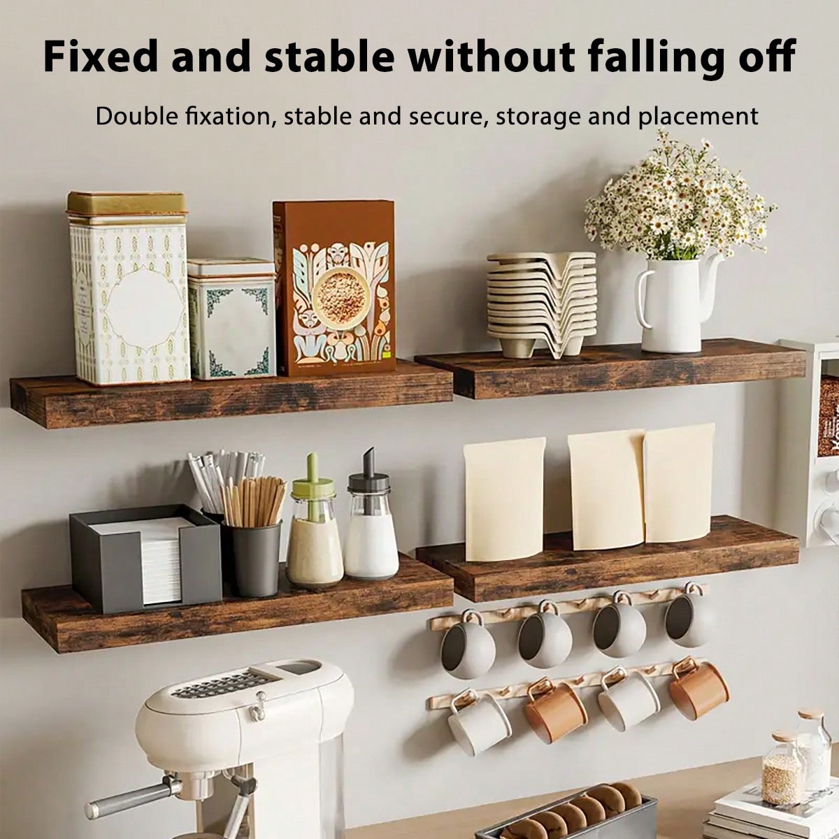 4 Sets 15.8in Floating Shelves - Home Essentials Bathroom Storage reseña y precio