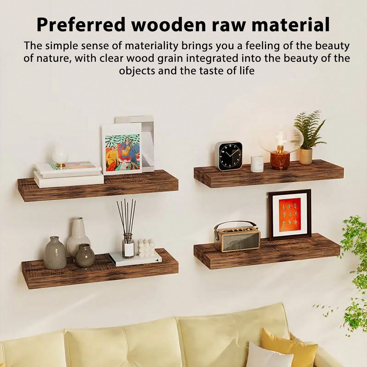 4 Sets 15.8in Floating Shelves - Home Essentials Bathroom Storage reseña y precio