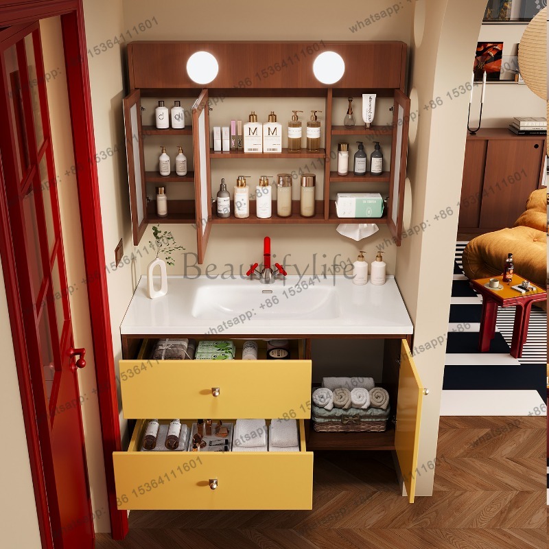 LJY Sink Wall Bathroom Cabinet - Home Bathroom Vanity Combo reseña y precio