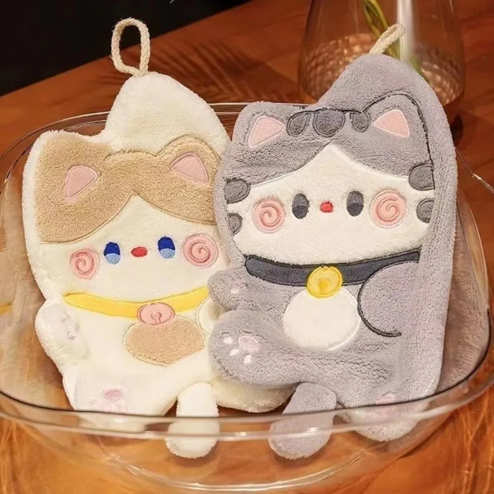 Cute Cat Hand Towel Quick Dryi - Home Bathroom Supplies reseña y precio