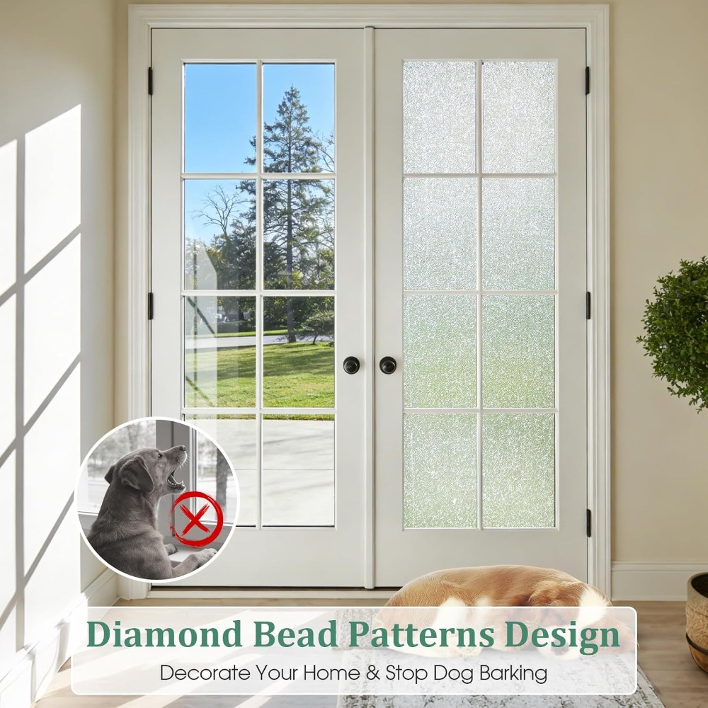 Frosted Glass Window Film Stat - Home Bathroom Window Tint reseña y precio