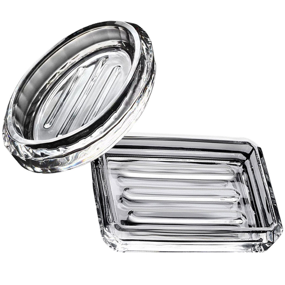 2Pcs Soap Box Transparent Glas - Home Bathroom Supplies reseña y precio