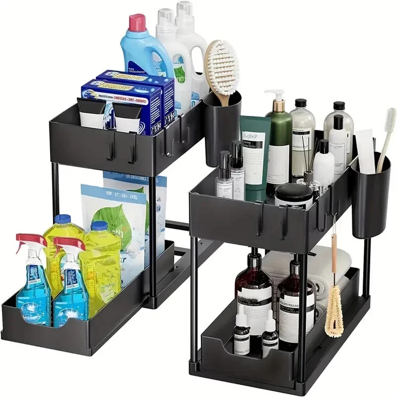 Under Sink Organizer 2 Layer S - Home Depot Bathroom Sink reseña y precio