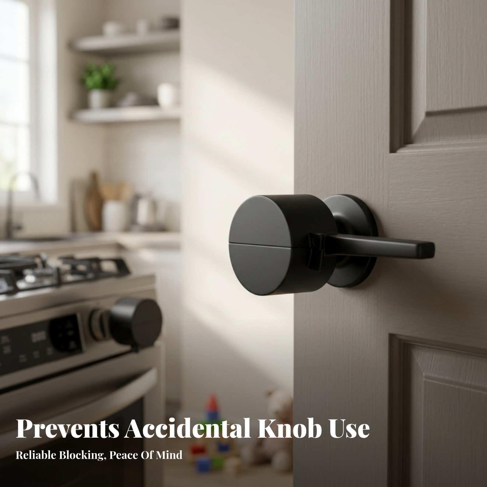 Door Knob Lockout Device Black - Home Bathroom Hardware reseña y precio