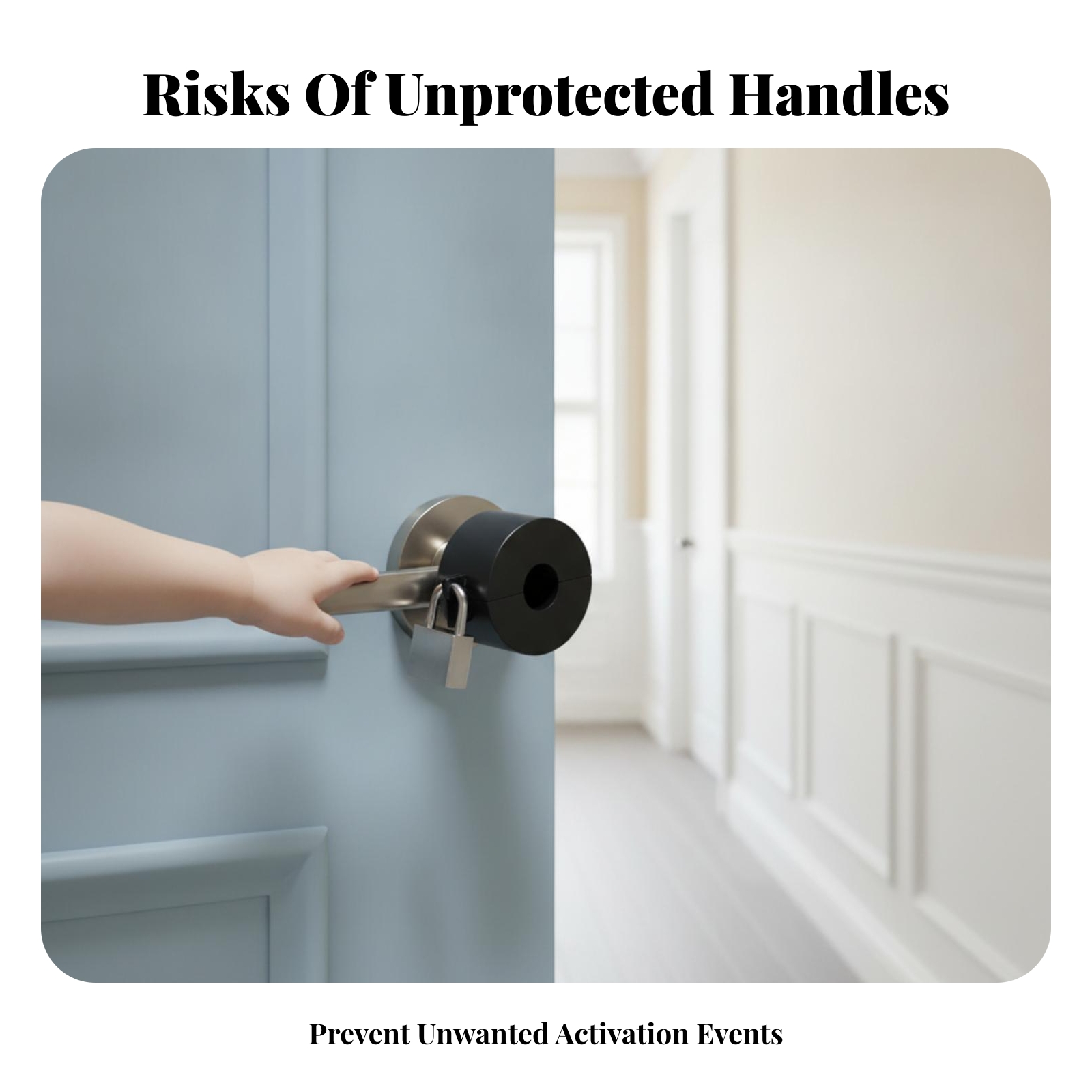 Door Knob Lockout Device Black - Home Bathroom Hardware reseña y precio