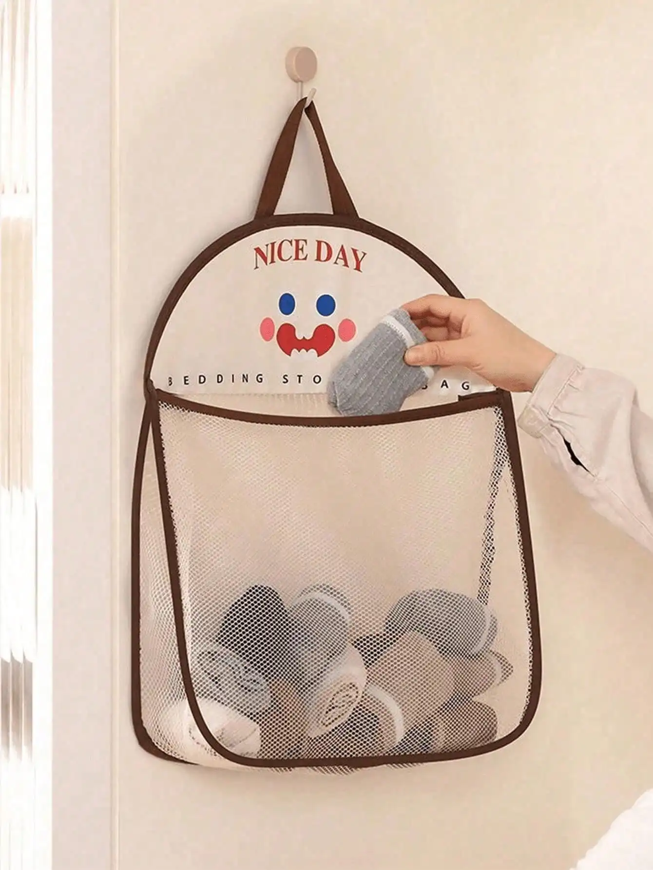 4pcs Hanging Mesh Storage Bags - Home Essentials Bathroom Storage reseña y precio