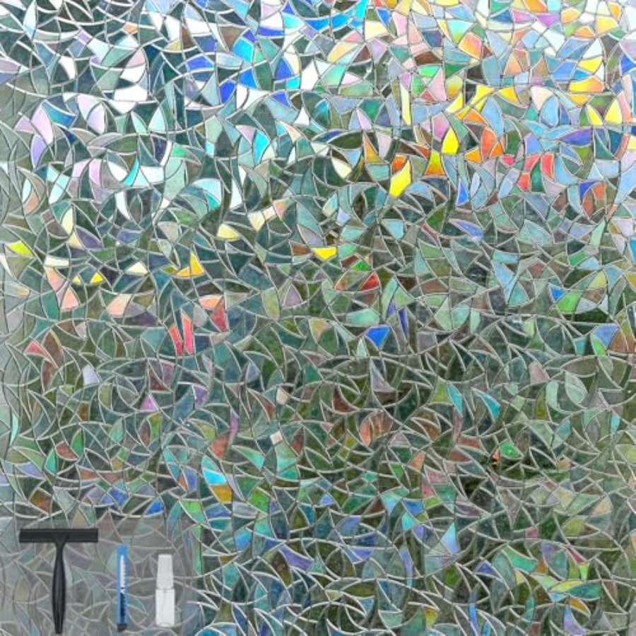Rainbow Window Cling Privacy F - Home Bathroom Window Tint reseña y precio