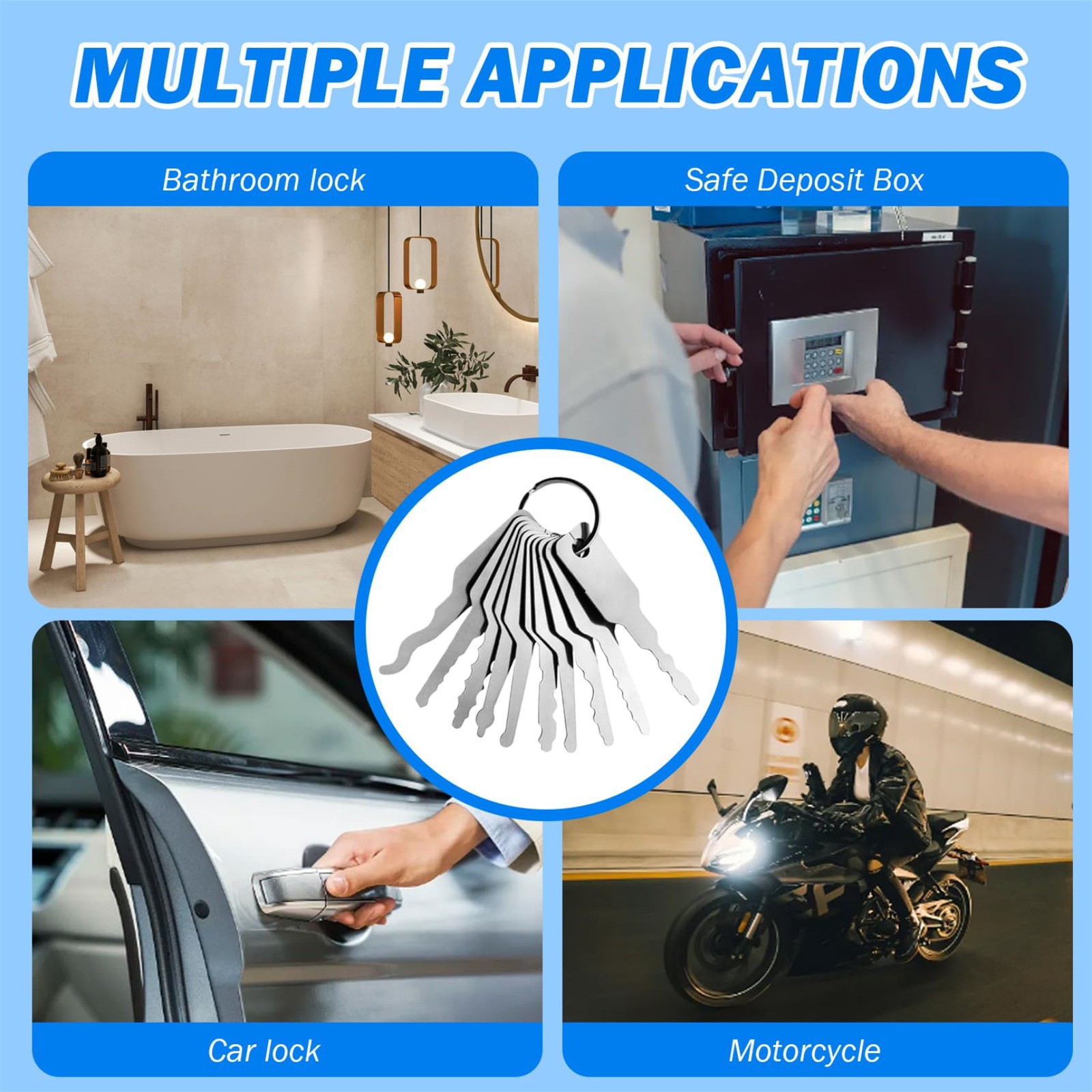 10pcs/Lot Uncut Key Blanks Loc - Home Bathroom Supplies reseña y precio