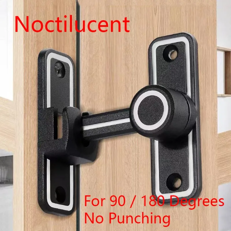 Black Luminous Barn Door Latch - Home Bathroom Hardware reseña y precio