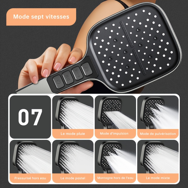 7 Setting Silver Handheld Show - Home One Bathroom Accessories reseña y precio