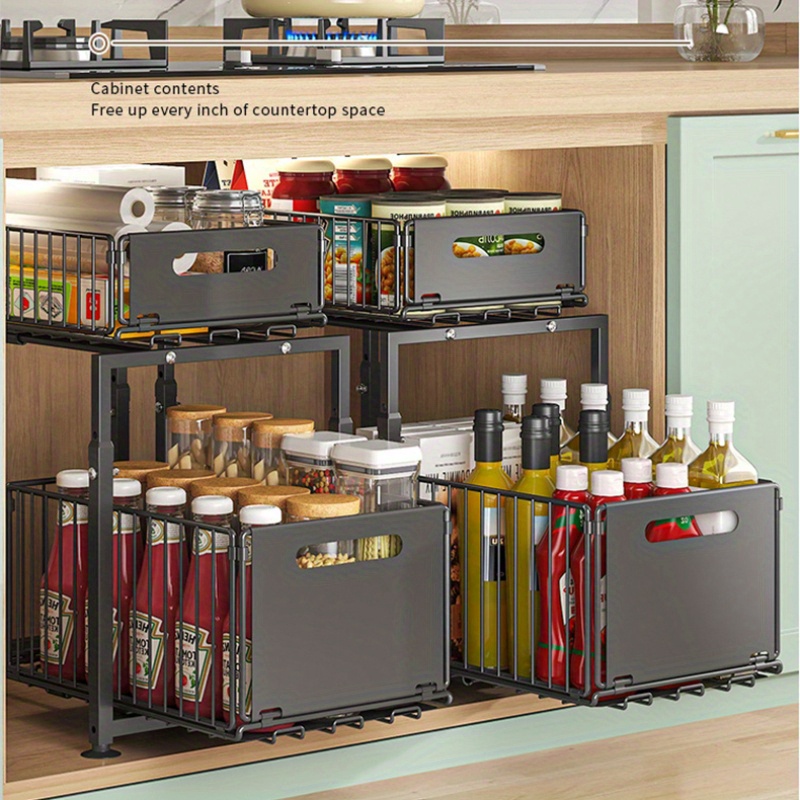 2 Tier Slide Out Cabinet Organ - Home Depot Bathroom Sink reseña y precio