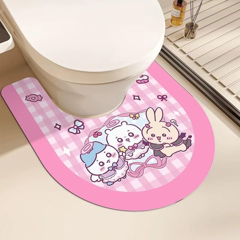 Cute Chiikawa U Shaped Toilet  - Home One Bathroom Accessories reseña y precio