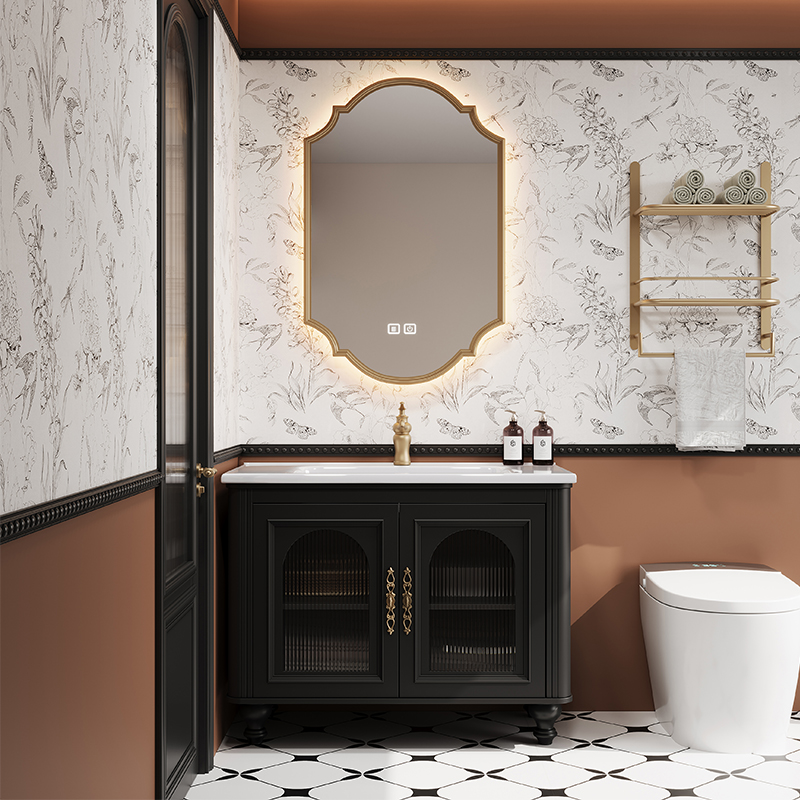 French Retro Bathroom Cabinet  - Home Bathroom Vanity Combo reseña y precio