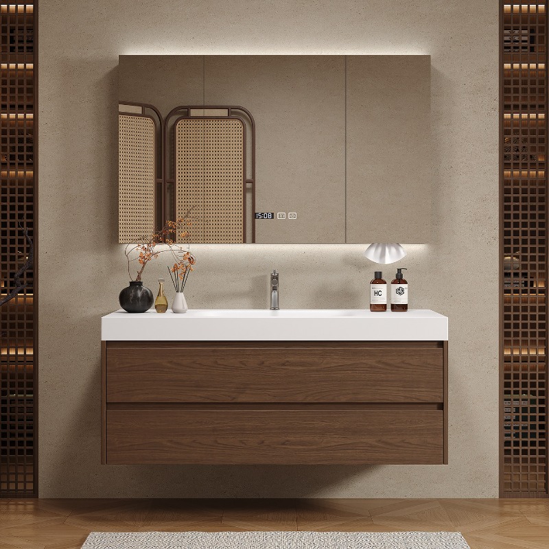 Wooden Partitions Bathroom Cab - Home Bathroom Vanity Combo reseña y precio