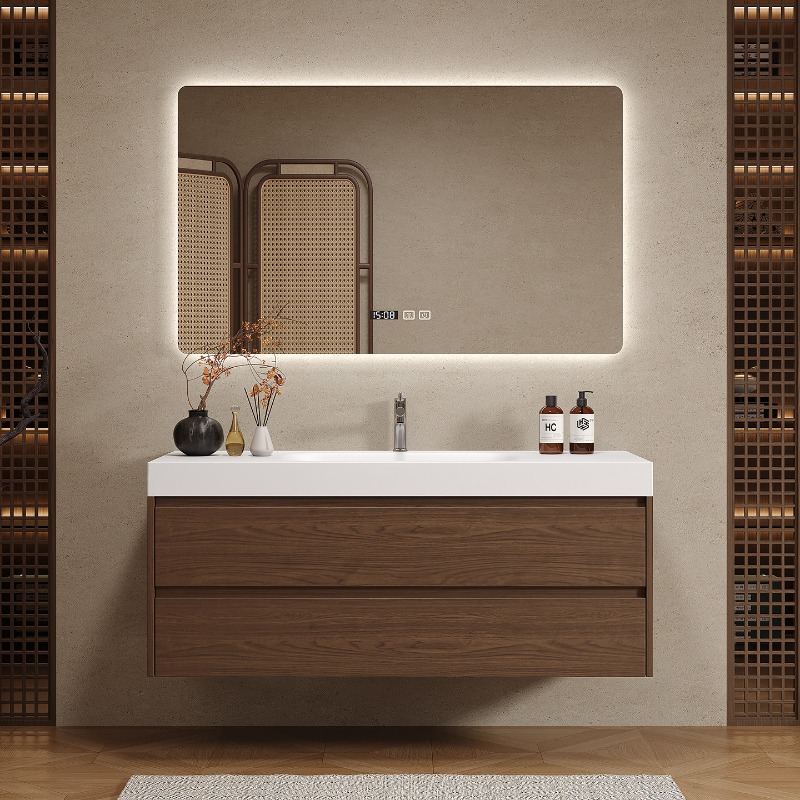 Wooden Partitions Bathroom Cab - Home Bathroom Vanity Combo reseña y precio