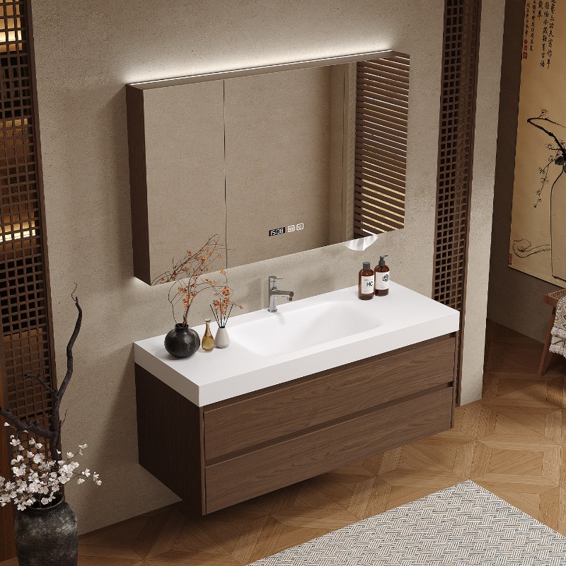 Wooden Partitions Bathroom Cab - Home Bathroom Vanity Combo reseña y precio