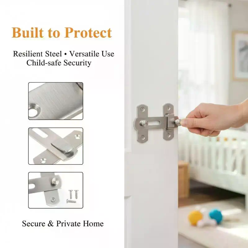 Thick Stainless Steel Door Lat - Home Hardware Bathroom Cabinets reseña y precio