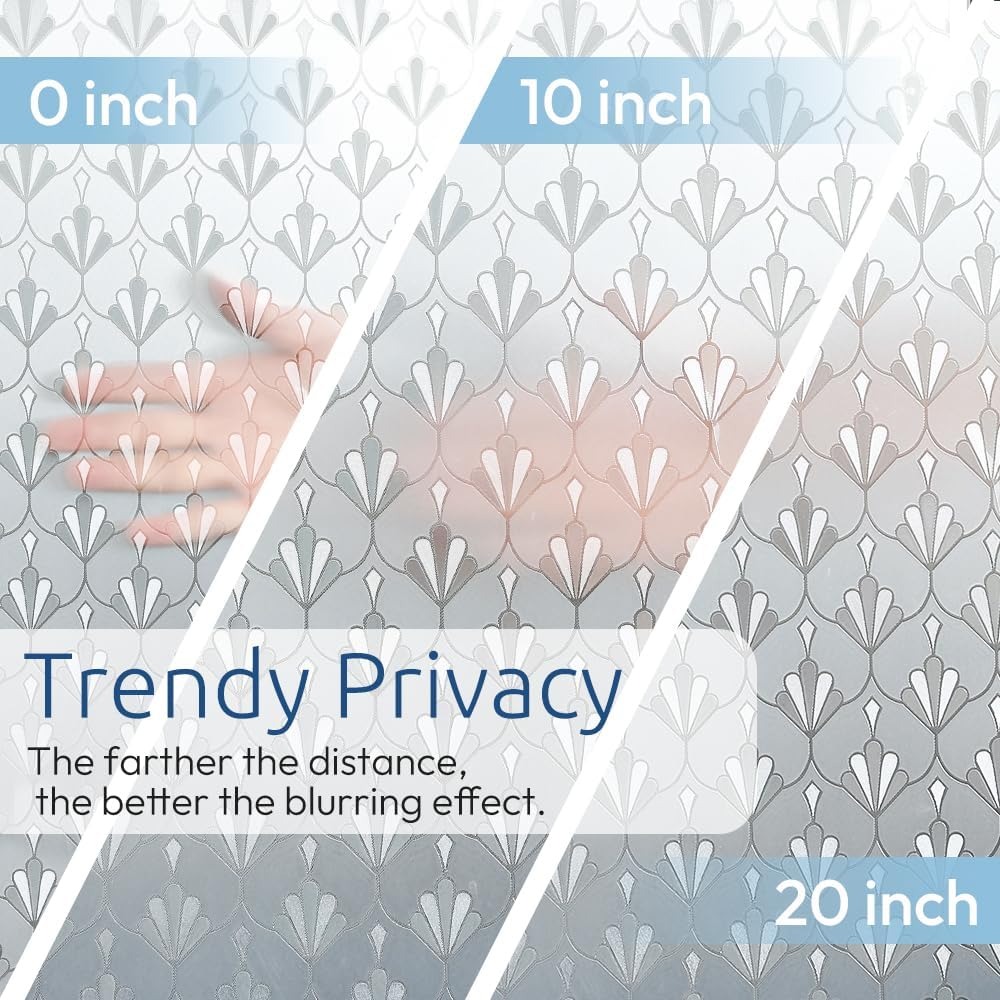 Frosted Glass Privacy Window F - Home Bathroom Window Tint reseña y precio