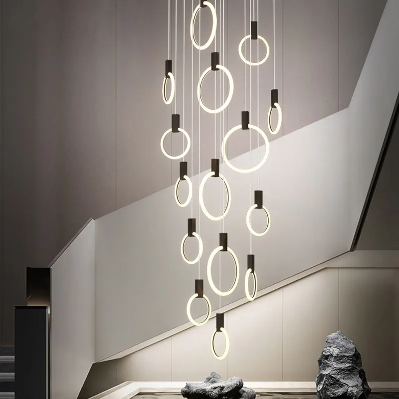 Modern LED Stair Chandelier Ho - Home Of The Year Bathroom reseña y precio