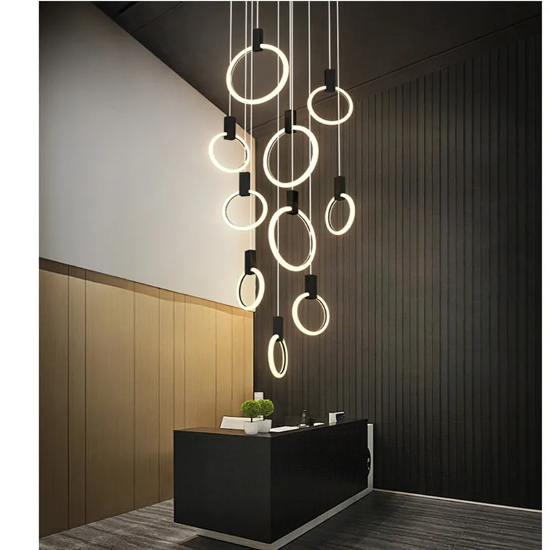 Modern LED Stair Chandelier Ho - Home Of The Year Bathroom reseña y precio