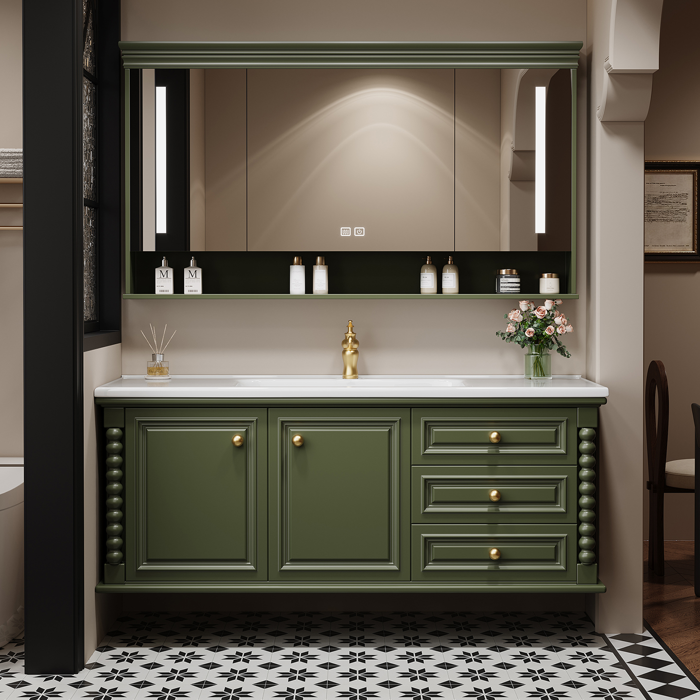 Storage Drawers Cupboard Toile - Home Bathroom Vanity Combo reseña y precio