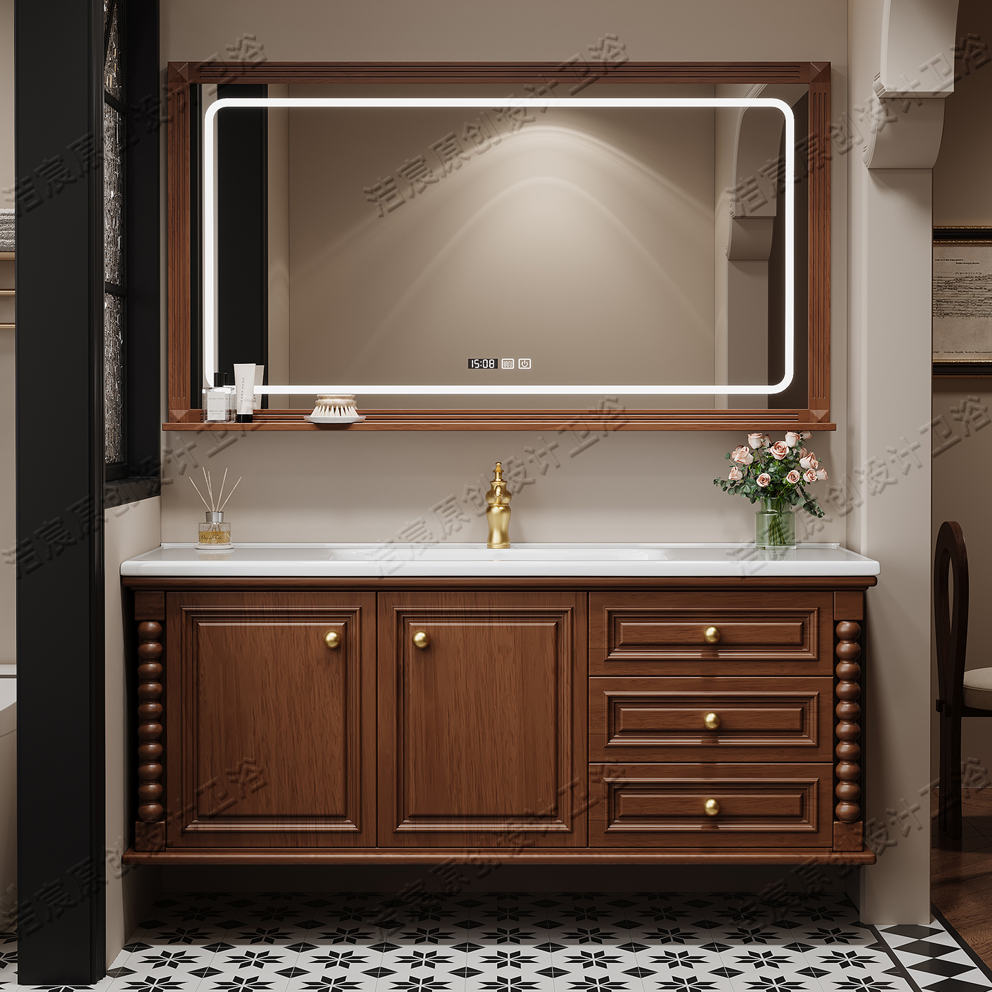 Storage Drawers Cupboard Toile - Home Bathroom Vanity Combo reseña y precio