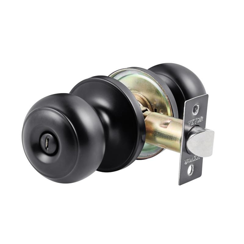 Matte Black Ball Doorknobs 6 P - Home Bathroom Hardware reseña y precio