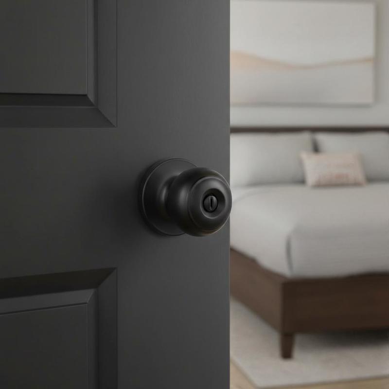 Matte Black Ball Doorknobs 6 P - Home Bathroom Hardware reseña y precio