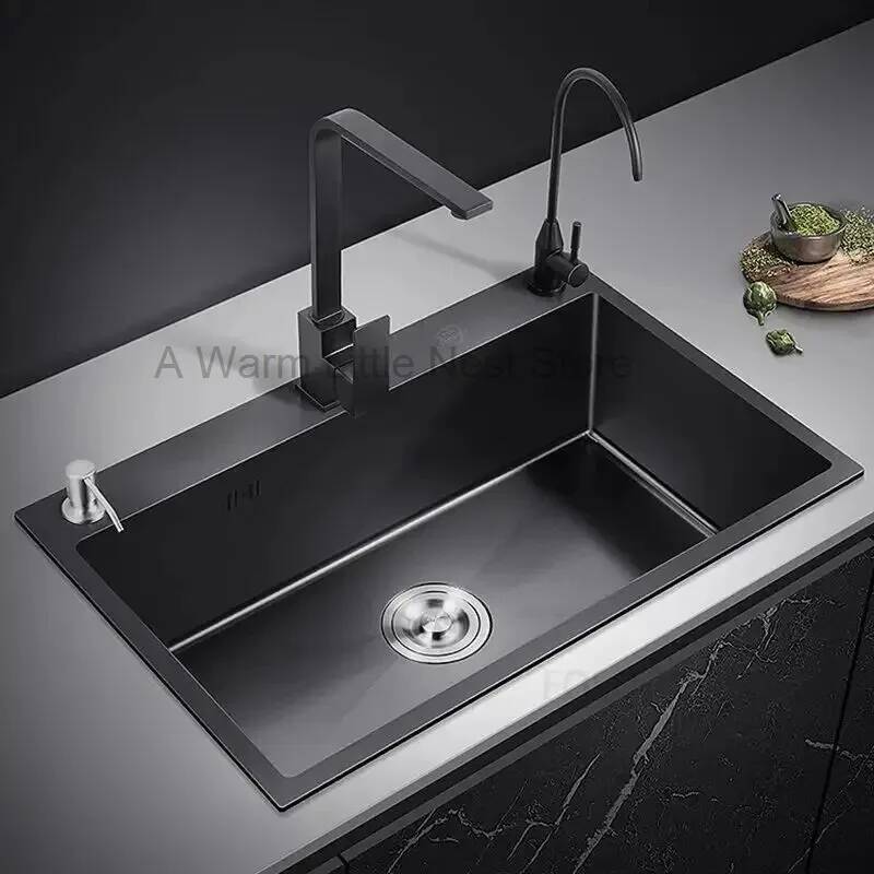 Black Nano Kitchen Sinks Bathr - Home One Bathroom Accessories reseña y precio