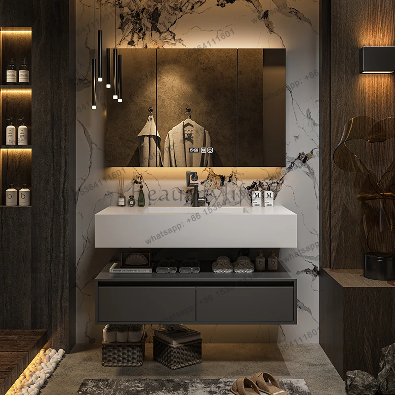 ljy Mirror Storage Bathroom Ca - Home Bathroom Vanity Combo reseña y precio