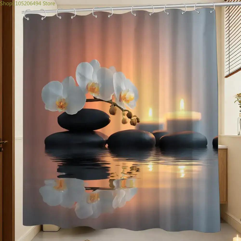 Zen Orchid and Stones Shower C - Home Bathroom Spa Ideas reseña y precio