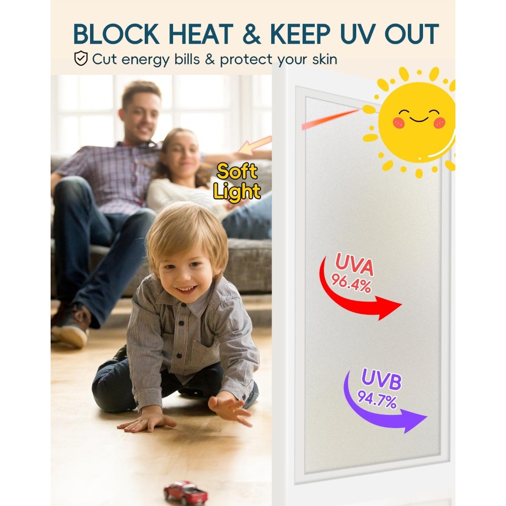 Frosted Glass Window Privacy F - Home Bathroom Window Tint reseña y precio