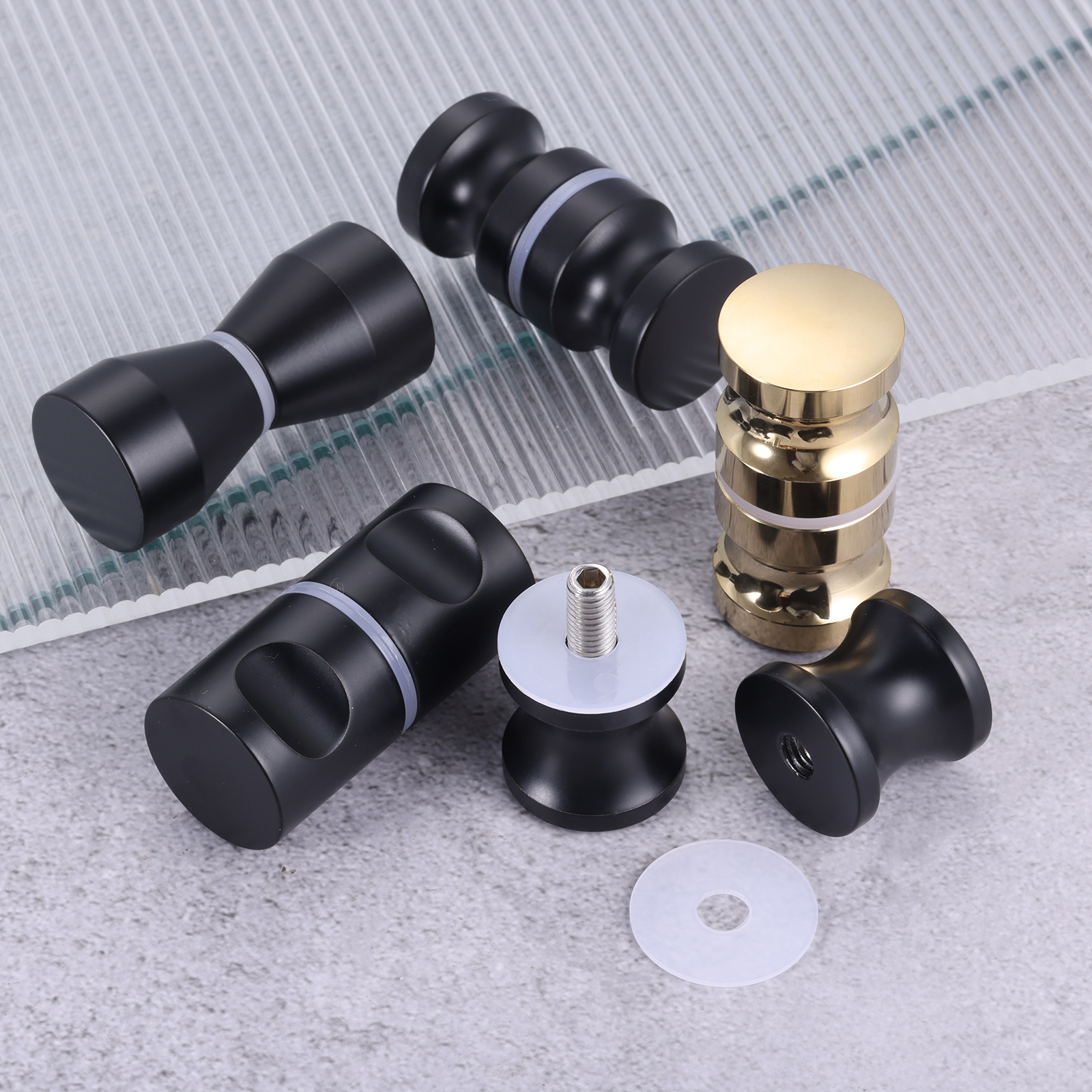 Aluminum Alloy Door Handle Bla - Home Hardware Bathroom Cabinets reseña y precio