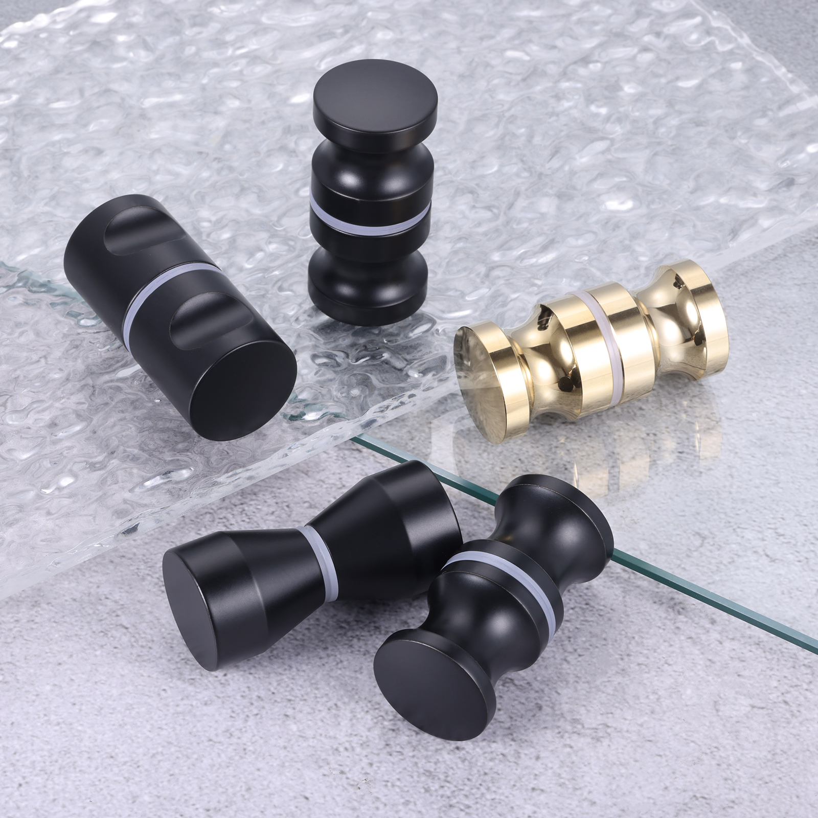Aluminum Alloy Door Handle Bla - Home Hardware Bathroom Cabinets reseña y precio
